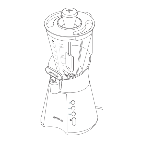 Kenwood Smoothie SB260 series Instructions And Recipes Manual