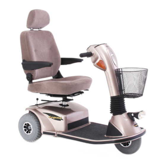 Pride Mobility Legend Classic 3-Wheel Scooter Owner's Manual