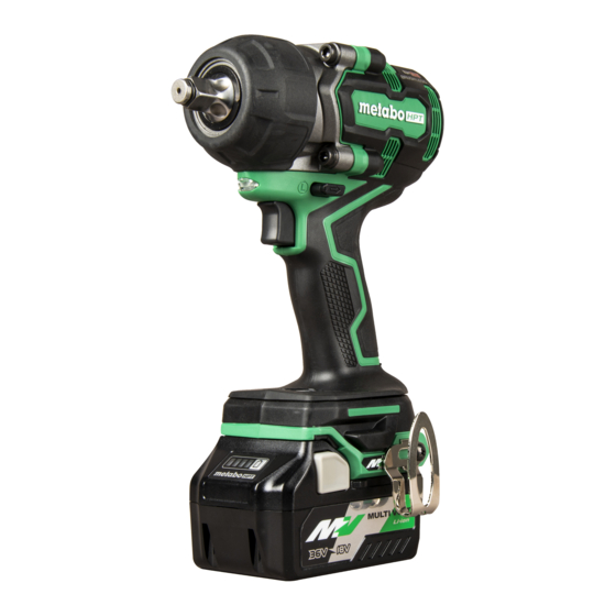 Metabo HPT WR 36DE Safety Instructions And Instruction Manual