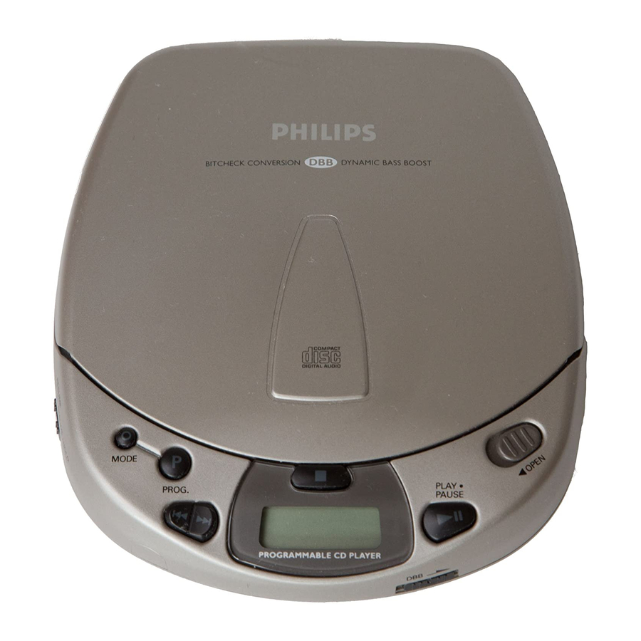 Philips AZ7271 - Cd Personal Instructions For Use Manual