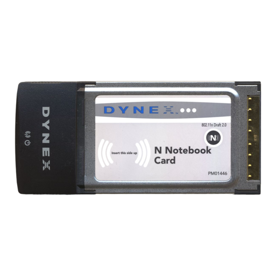 Dynex DX-NNBC - N NOTEBOOK CARD WiFi Manual Del Usuario