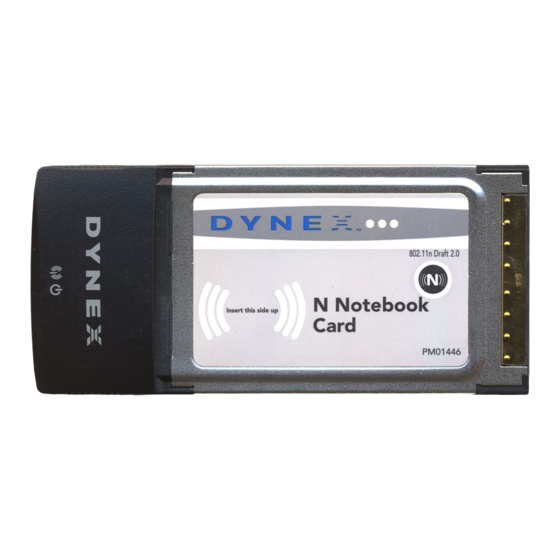Dynex DX-NNBC - N NOTEBOOK CARD WiFi User Manual