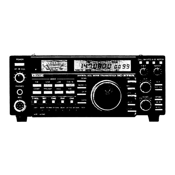 Icom IC-275A Instruction Manual