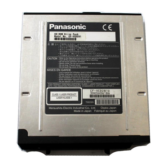Panasonic CF-VCD281 Manuals