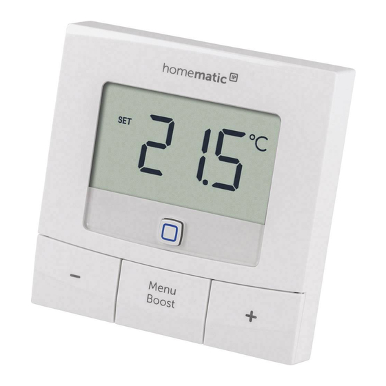 HomeMatic IP Wall Thermostat - basic HmIP-WTH-B Mounting Instruction And Operating Manual