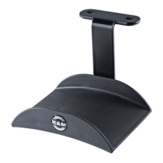 Konig & Meyer 16330 Quick Manual