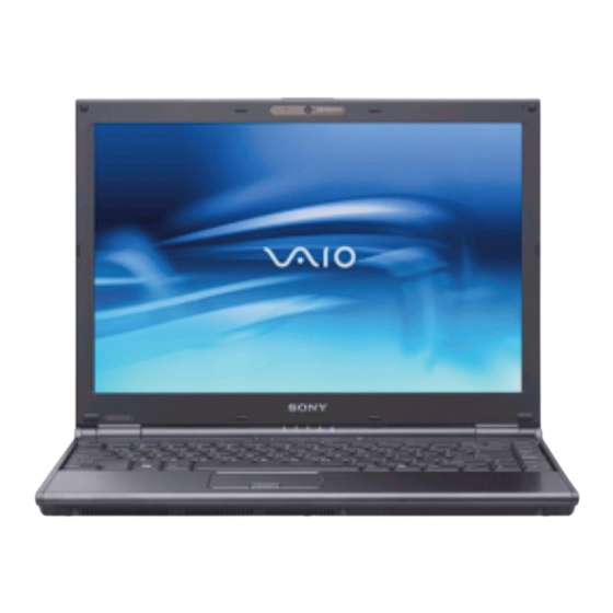 Sony VGN-SZ780 - VAIO Premium - Core 2 Duo 2.1 GHz Manuals