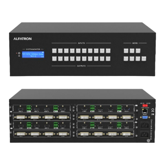 ALFAtron ALF-MMX1616-N Matrix Switcher Manuals