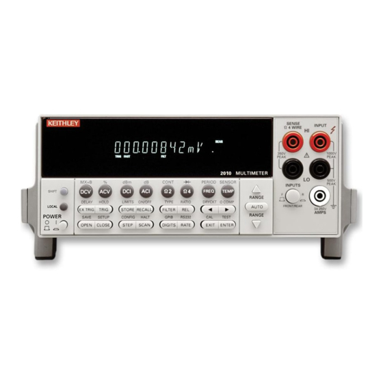 Keithley 2010 Quick Reference Manual