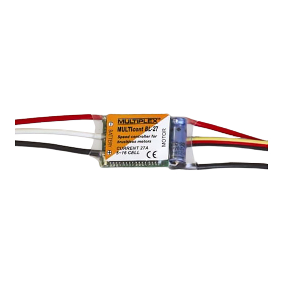 Multiplex MULTIcont BL-27 Instructions Manual