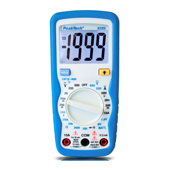PeakTech 1035 Operation Manual