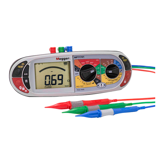 Megger MFT1711 Quick Start Manual