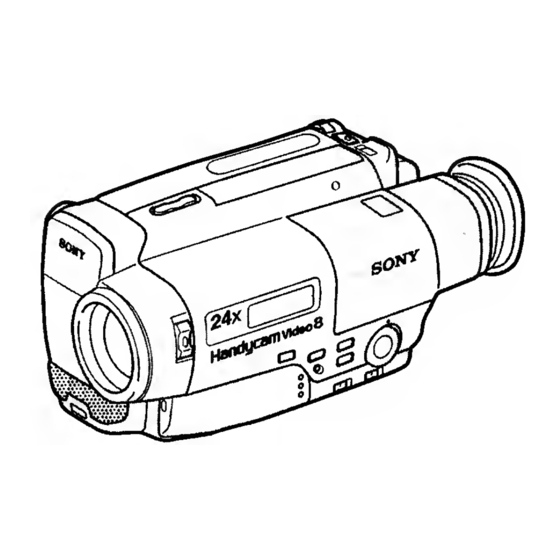 Sony Handycam CCD-TR814 Camera Recorder Manuals