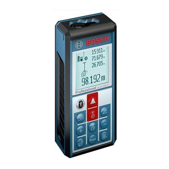 Bosch GLM 100 C Professional Original Instructions Manual