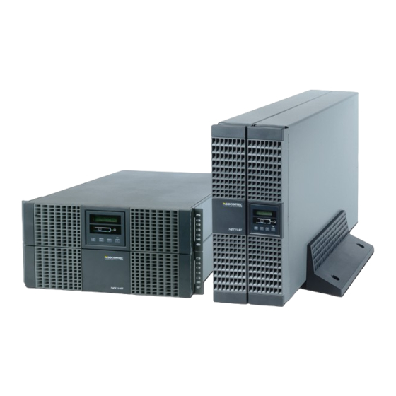 socomec NETYS RT Series Quick Start Manual