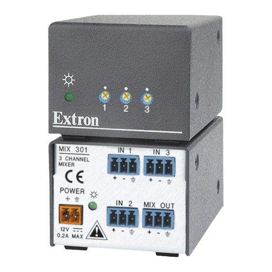 Extron electronics MIX 301 User Manual