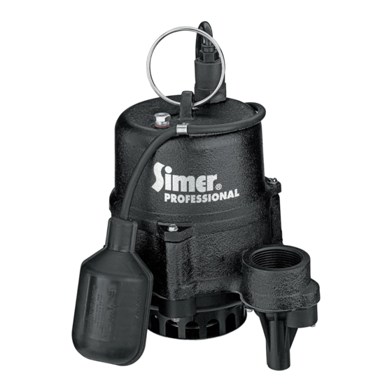 Simer 5905E Installation And Operator's Manual