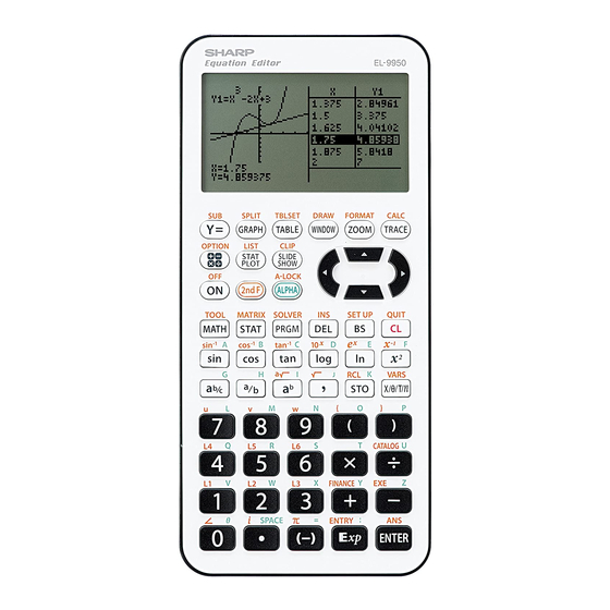 Sharp EL-9950 Quick Start Manual