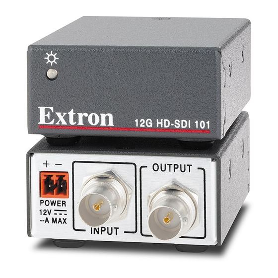 Extron electronics 12G HD-SDI 101 Setup Manual