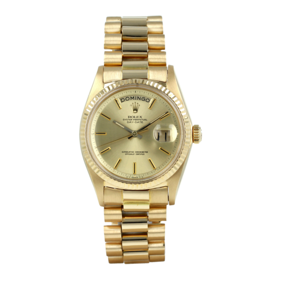 Rolex OYSTER DAY-DATE Quick Start Manual