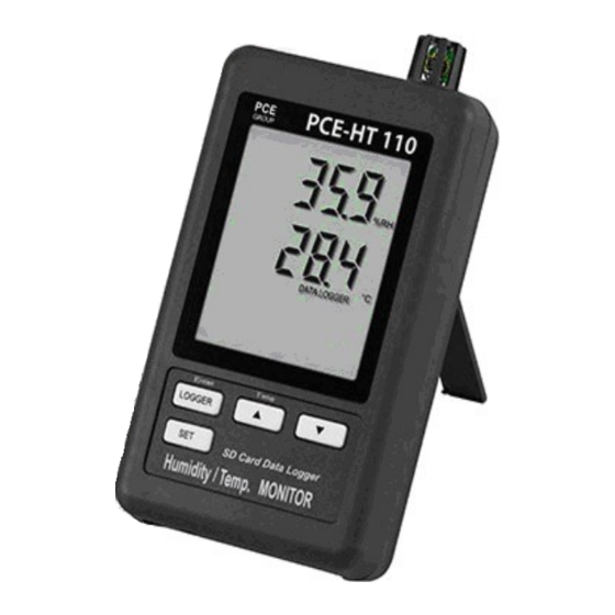 PCE Instruments PCE-HT 110 Manuals