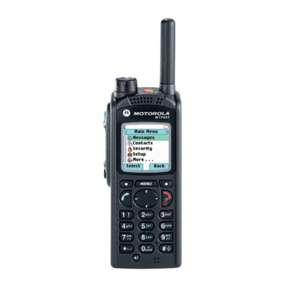 Motorola MTP850 Feature User Manual