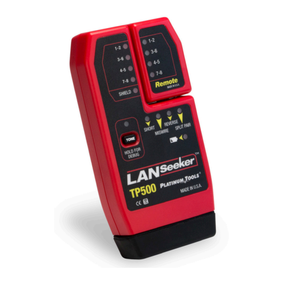 Platinum Tools LANSeeker TP500 User Manual