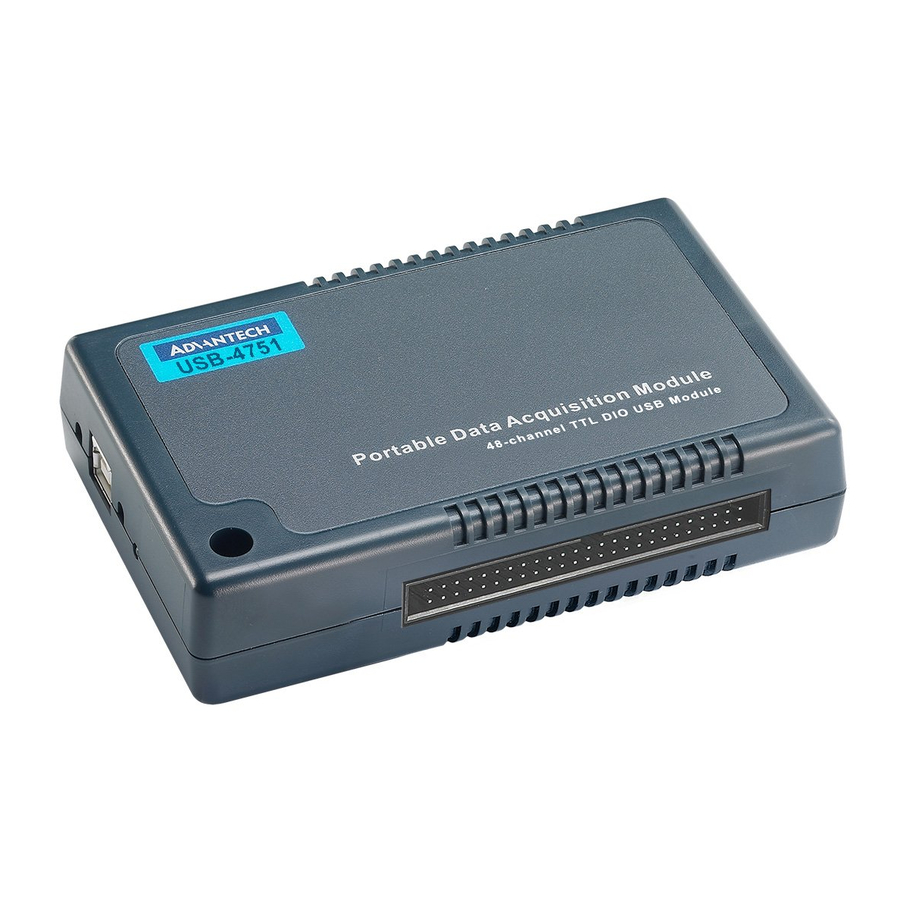 Advantech 48/24-Channel Digital Input/Output USB Module USB-4751/4751L Manuals