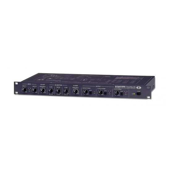 Dynacord POWERMAX 230 Owner's Manual