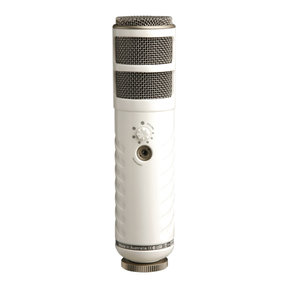 RODE Microphones PODCASTER Instruction Manual