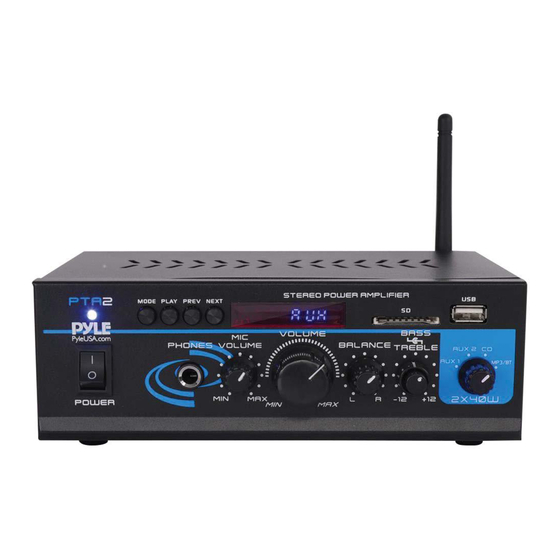 Pyle Pro PTA3 User Manual