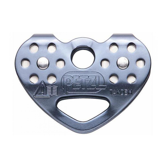 Petzl Tandem Speed P21SPE Manual