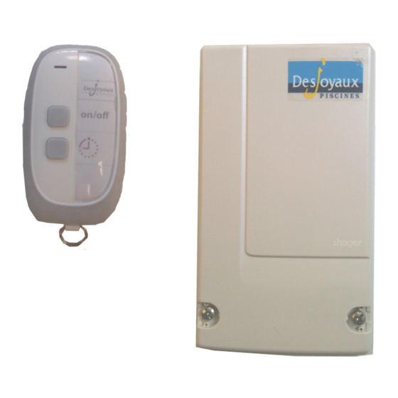 DESJOYAUX PISCINES JD Control Instructions For Installation And Use Manual