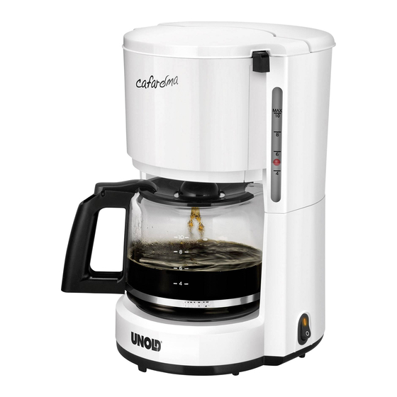 Unold Cafaroma 28120 Instructions For Use Manual
