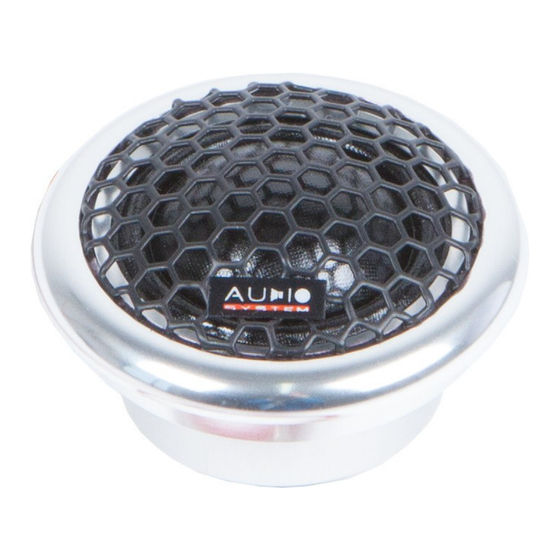 Audio System HS 25 VOL User Manual