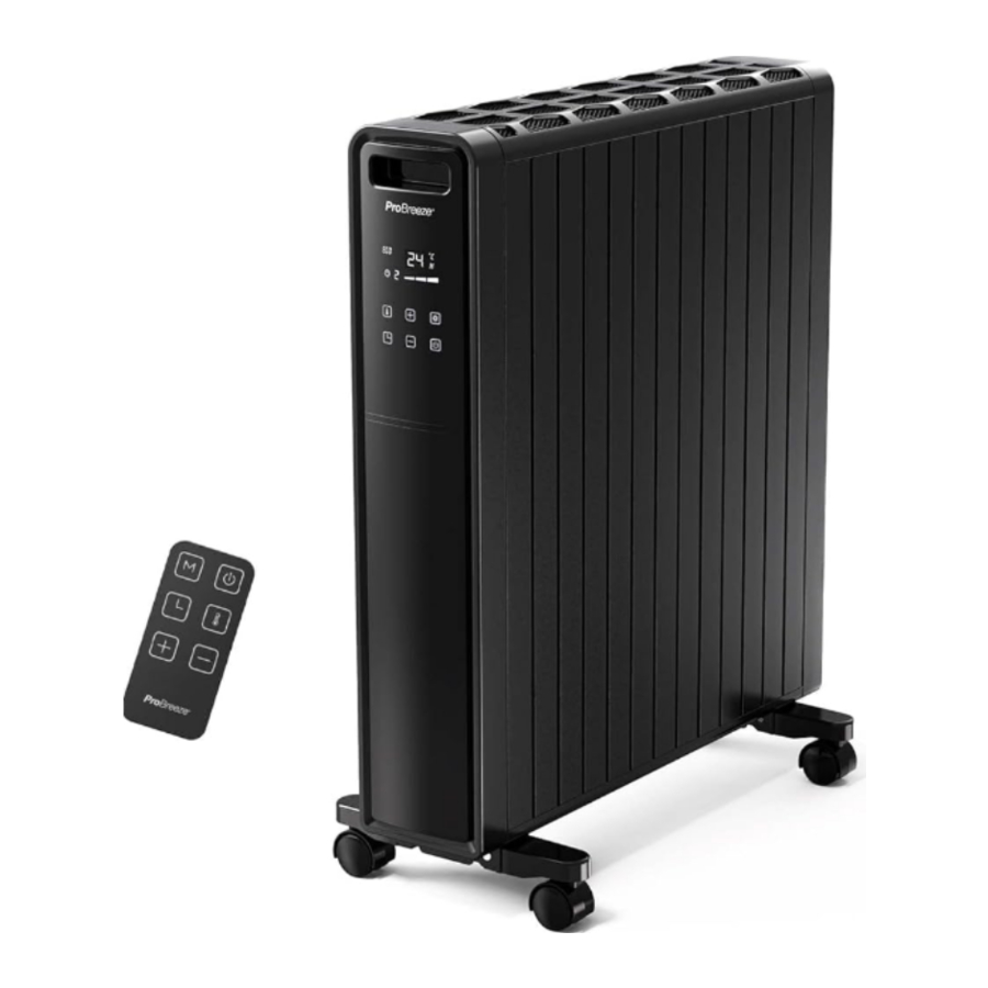 ProBreeze PB-H14 - Digital Oil-Free Radiator Manual