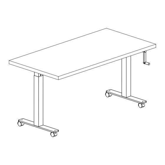 3branch MAKER FLEX ADJUSTABLE HEIGHT TABLE Assembly Instructions