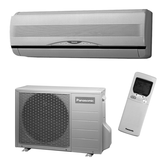 Panasonic CSA9CKPG - SPLIT A/C IN DOOR Manuals