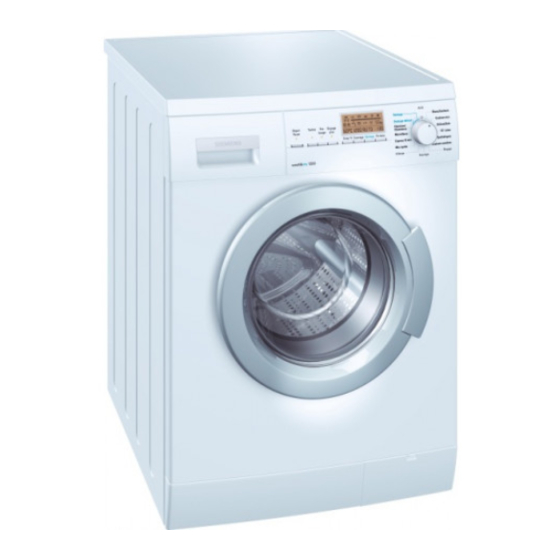 SIEMENS WASH&DRY1260 OPERATING AND INSTALLATION INSTRUCTIONS Pdf