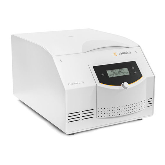 Sartorius Centrisart G-16 Operating Manual