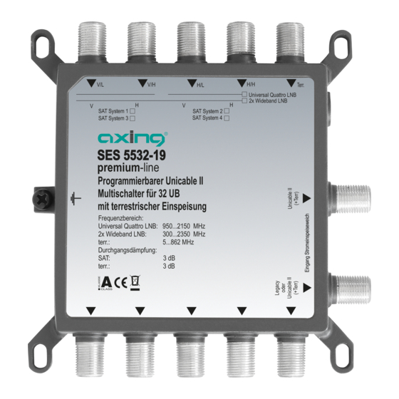 axing Premium SES 5532-19 Quick Start Manual