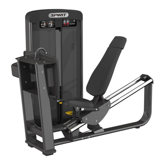Dyaco SPIRIT FITNESS SP-3509 Leg Press Manuals