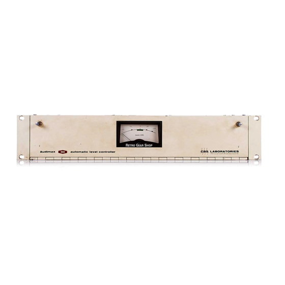 CBS 444 Operating And Maintenance Instructions Manual
