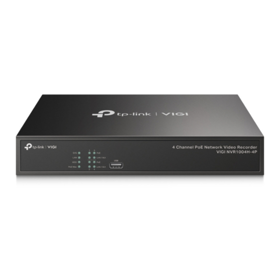 TP-Link VIGI NVR1004H-4P Quick Installation Manual