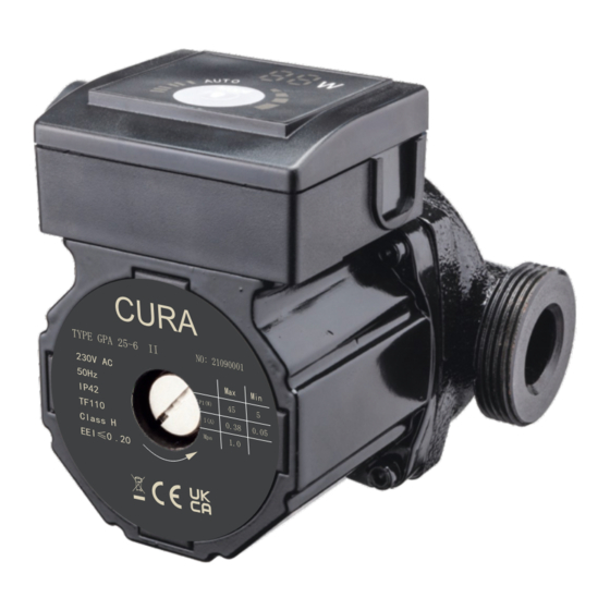 CURA GPA25-6 II Installation And Operating Instructions Manual