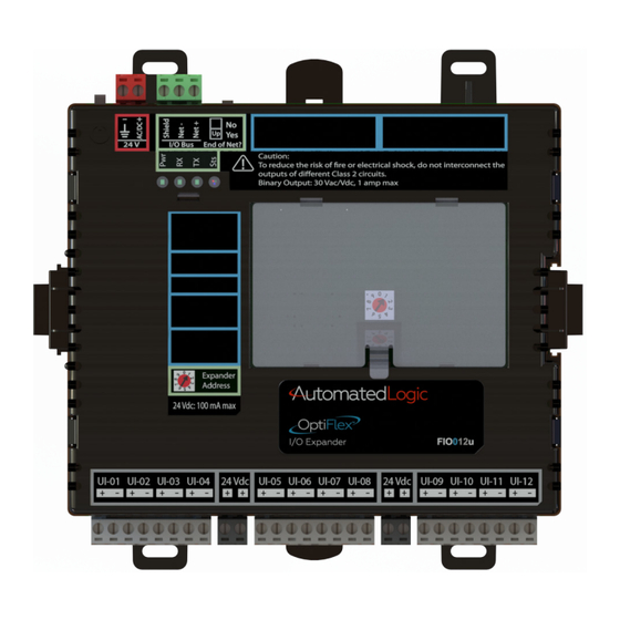 Automated Logic OptiFlex FIO Manuals