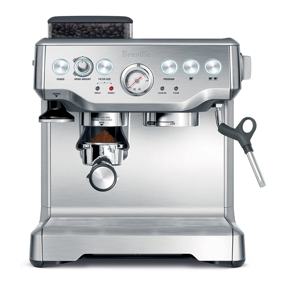 Breville BES860 Getting To Know Manual