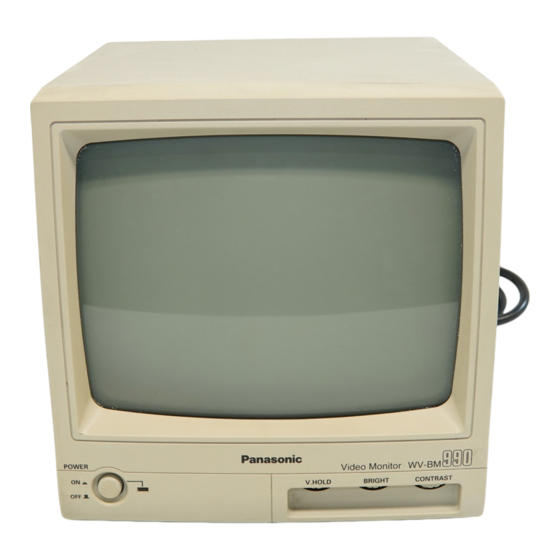Panasonic WV-BM990 Operating	 Instruction