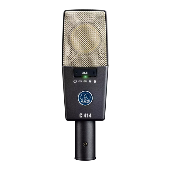 AKG C414 XLS User Instructions