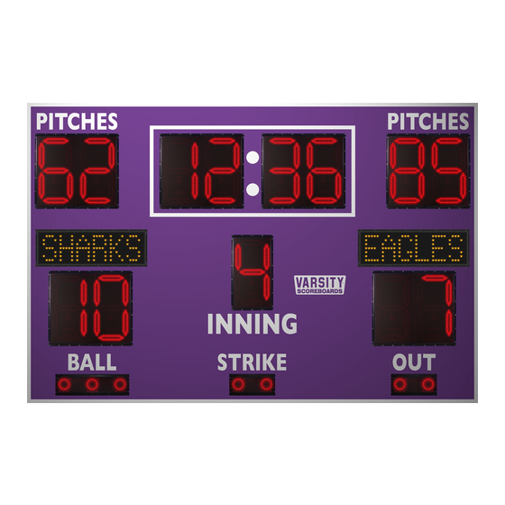VARSITY Scoreboards 3355 Installation Instructions Manual